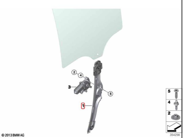 bontott BMW X5 Bal hátsó Ablakemelő Szerkezet (Elektromos)