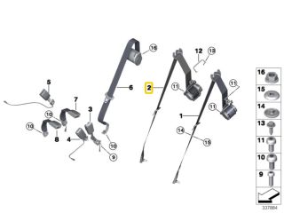 bontott BMW X5 Bal hátsó Biztonsági Öv