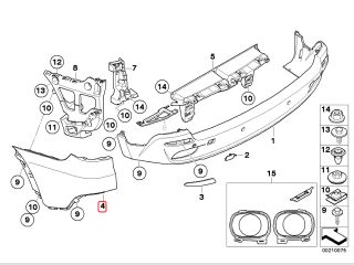 bontott BMW X5 Bal hátsó Lökhárító