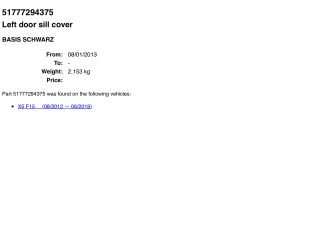 bontott BMW X5 Bal Küszöb