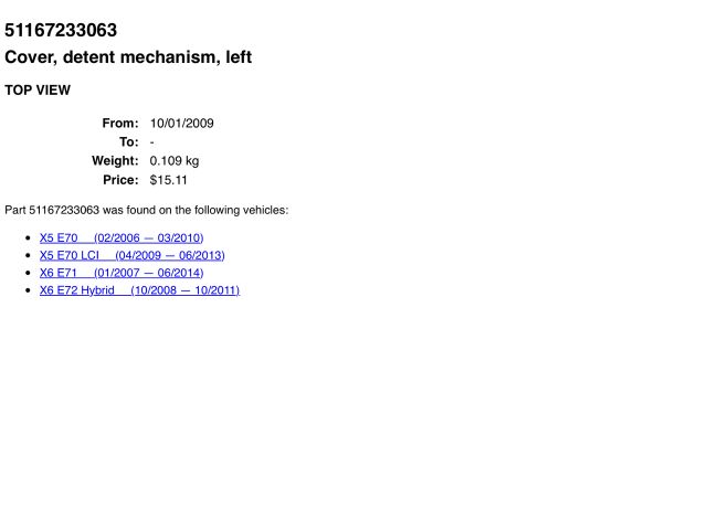 bontott BMW X5 Bal Visszapillantó Tükör Burkolat