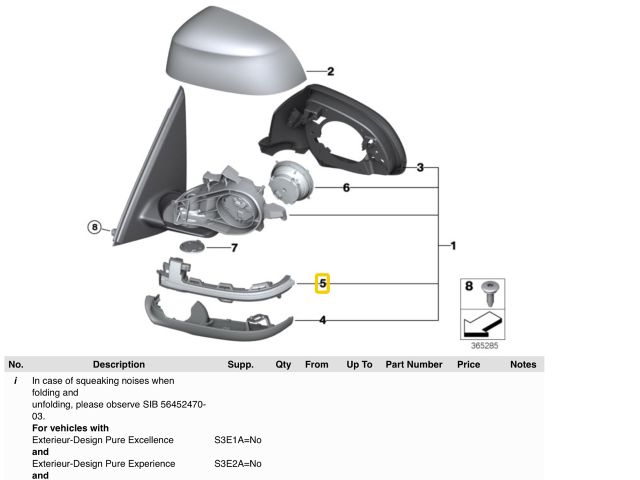 bontott BMW X5 Bal Visszapillantó Tükör Irányjelző