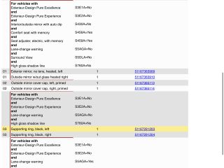bontott BMW X5 Bal Visszapillantó Tükör Keret