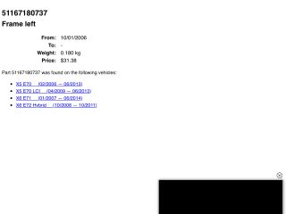 bontott BMW X5 Bal Visszapillantó Tükör Keret