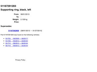 bontott BMW X5 Bal Visszapillantó Tükör Keret