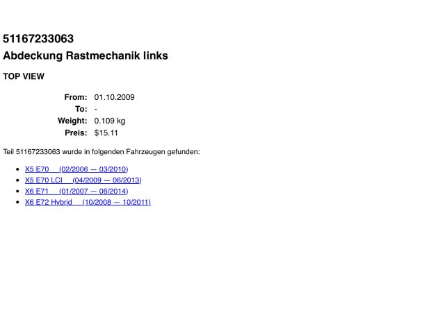 bontott BMW X5 Bal Visszapillantó Tükör Talp Burkolat