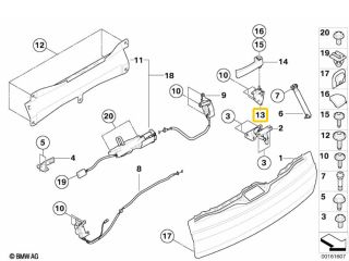 bontott BMW X5 Csomagtér Nyitó Kar / Gomb