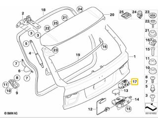 bontott BMW X5 Csomagtér Nyitó Kar / Gomb