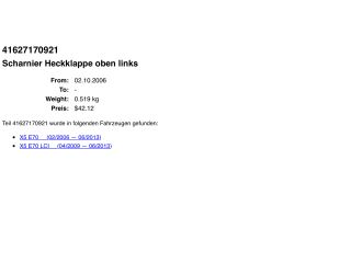 bontott BMW X5 Csomagtérajtó Bal Zsanér