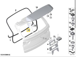 bontott BMW X5 Csomagtérajtó Díszléc