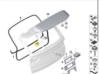 bontott BMW X5 Csomagtérajtó Díszléc