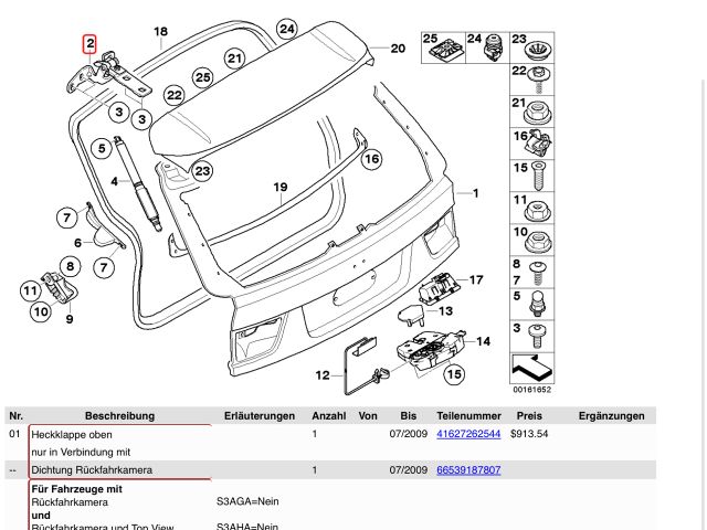 bontott BMW X5 Csomagtérajtó Jobb Zsanér