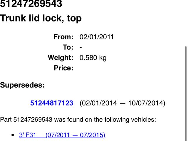 bontott BMW X5 Csomagtérajtó Zárszerkezet