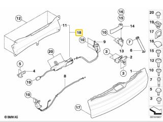 bontott BMW X5 Csomagtérajtó Zárszerkezet
