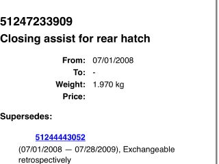 bontott BMW X5 Csomagtérajtó Zárszerkezet