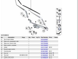 bontott BMW X5 Első Ablaktörlő Szerkezet Motorral