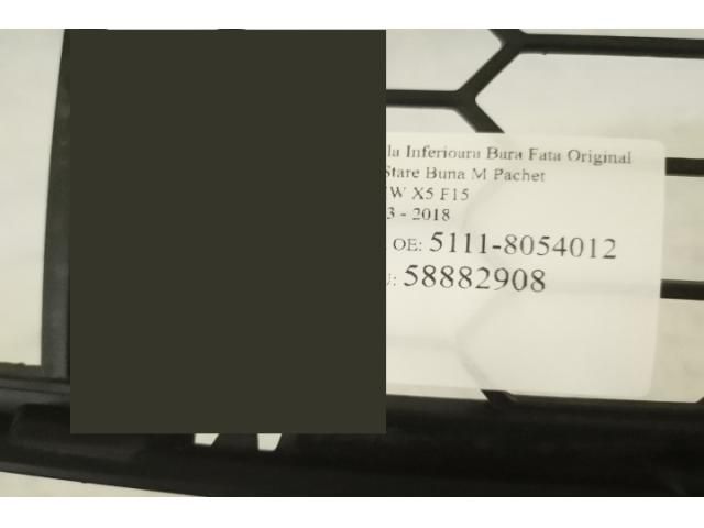 bontott BMW X5 Első Lökhárító Alsó Középső Díszrács