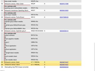 bontott BMW X5 Első Tolatóradar Fej