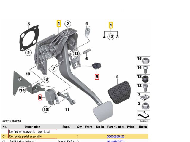 bontott BMW X5 Fékpedál