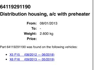 bontott BMW X5 Fűtés Box