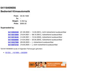 bontott BMW X5 Fűtéskapcsoló (digit klímás)