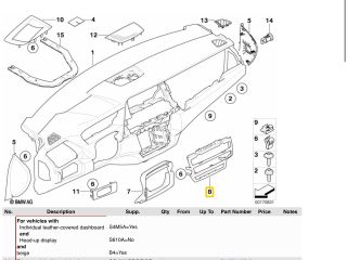 bontott BMW X5 Fűtéskapcsoló Keret