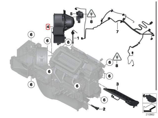 bontott BMW X5 Fűtőmotor (Klímás)