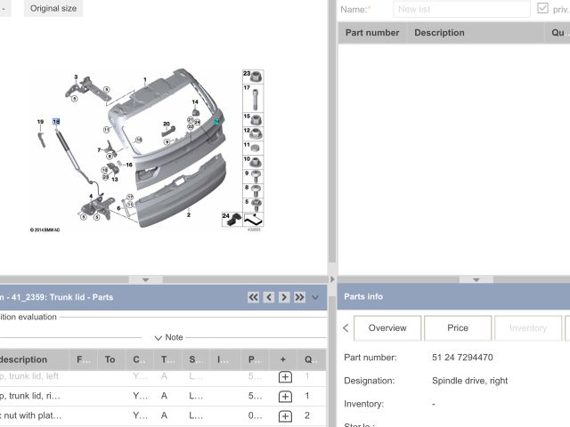 bontott BMW X5 Gázrugós Kitámasztó Teleszkóp Csomagtérajtó Jobb