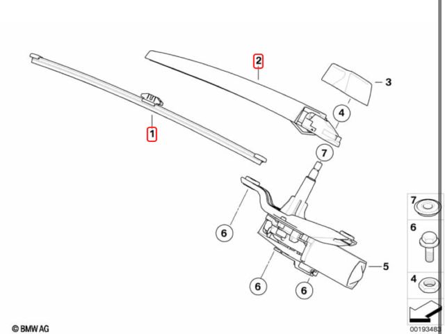 bontott BMW X5 Hátsó Ablaktörlő Kar