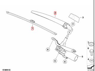 bontott BMW X5 Hátsó Ablaktörlő Kar