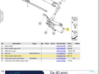 bontott BMW X5 Hátsó Ablaktörlő Motor