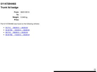 bontott BMW X5 Hátsó Embléma