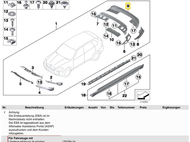 bontott BMW X5 Hátsó Lökhárító Alsó (Műanyag)