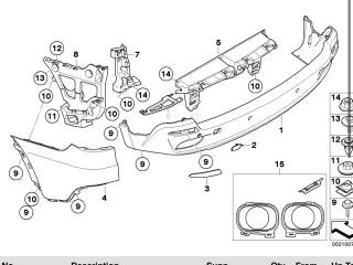 bontott BMW X5 Hátsó Lökhárító Alsó (Műanyag)