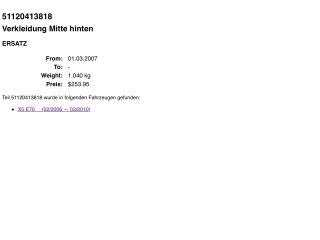 bontott BMW X5 Hátsó Lökhárító Alsó (Műanyag)