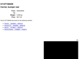 bontott BMW X5 Hátsó Lökhárító Merevítő (Fém)