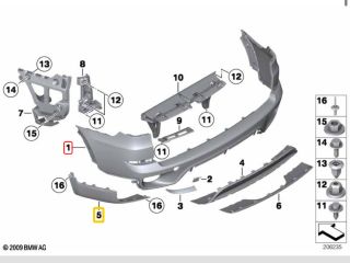 bontott BMW X5 Hátsó Lökhárító (Részeivel)