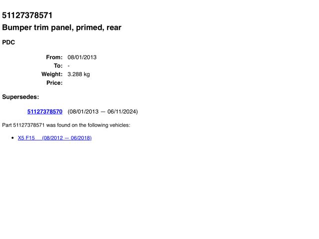 bontott BMW X5 Hátsó Lökhárító (Részeivel)