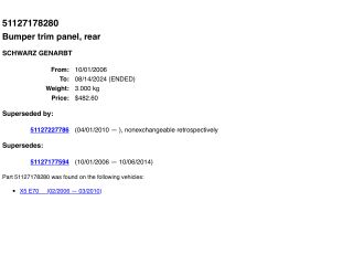 bontott BMW X5 Hátsó Lökhárító (Üresen)