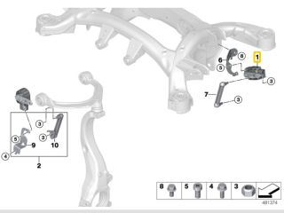 bontott BMW X5 Hátsó Xenon Szintszabályzó Jeladó