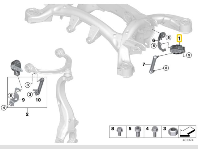 bontott BMW X5 Hátsó Xenon Szintszabályzó Jeladó