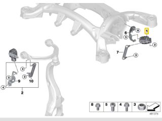 bontott BMW X5 Hátsó Xenon Szintszabályzó Jeladó