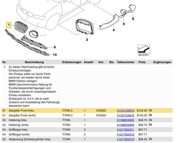 bontott BMW X5 Hűtőrács