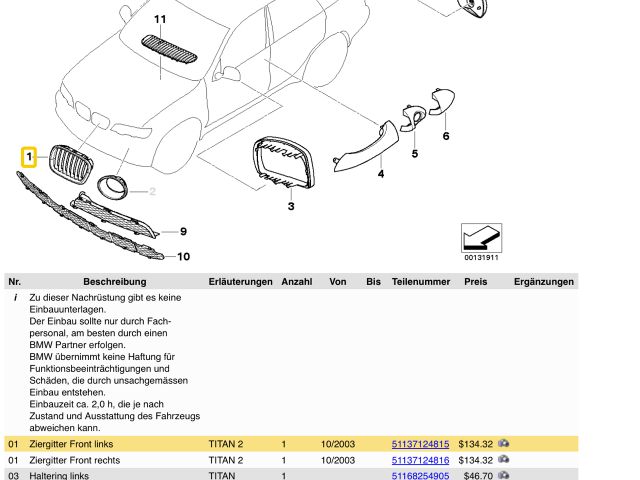 bontott BMW X5 Hűtőrács