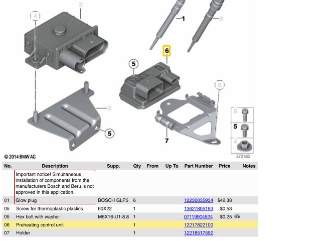 bontott BMW X5 Izzító Relé