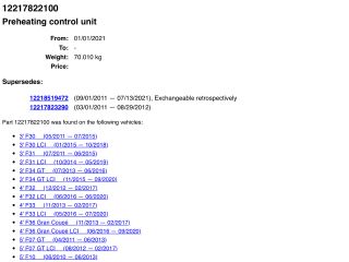 bontott BMW X5 Izzító Relé