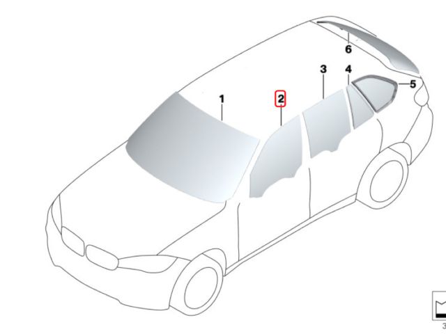 bontott BMW X5 Jobb első Ablak