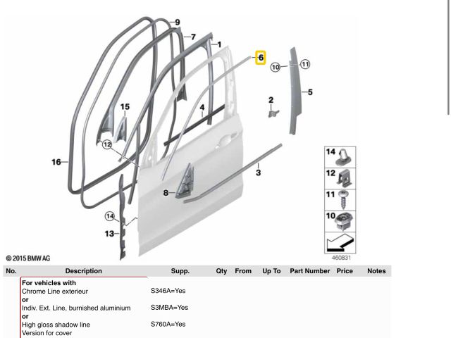 bontott BMW X5 Jobb első Ajtó Díszléc