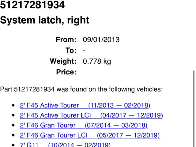 bontott BMW X5 Jobb első Ajtózár