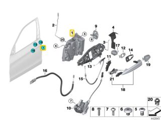 bontott BMW X5 Jobb első Ajtózár